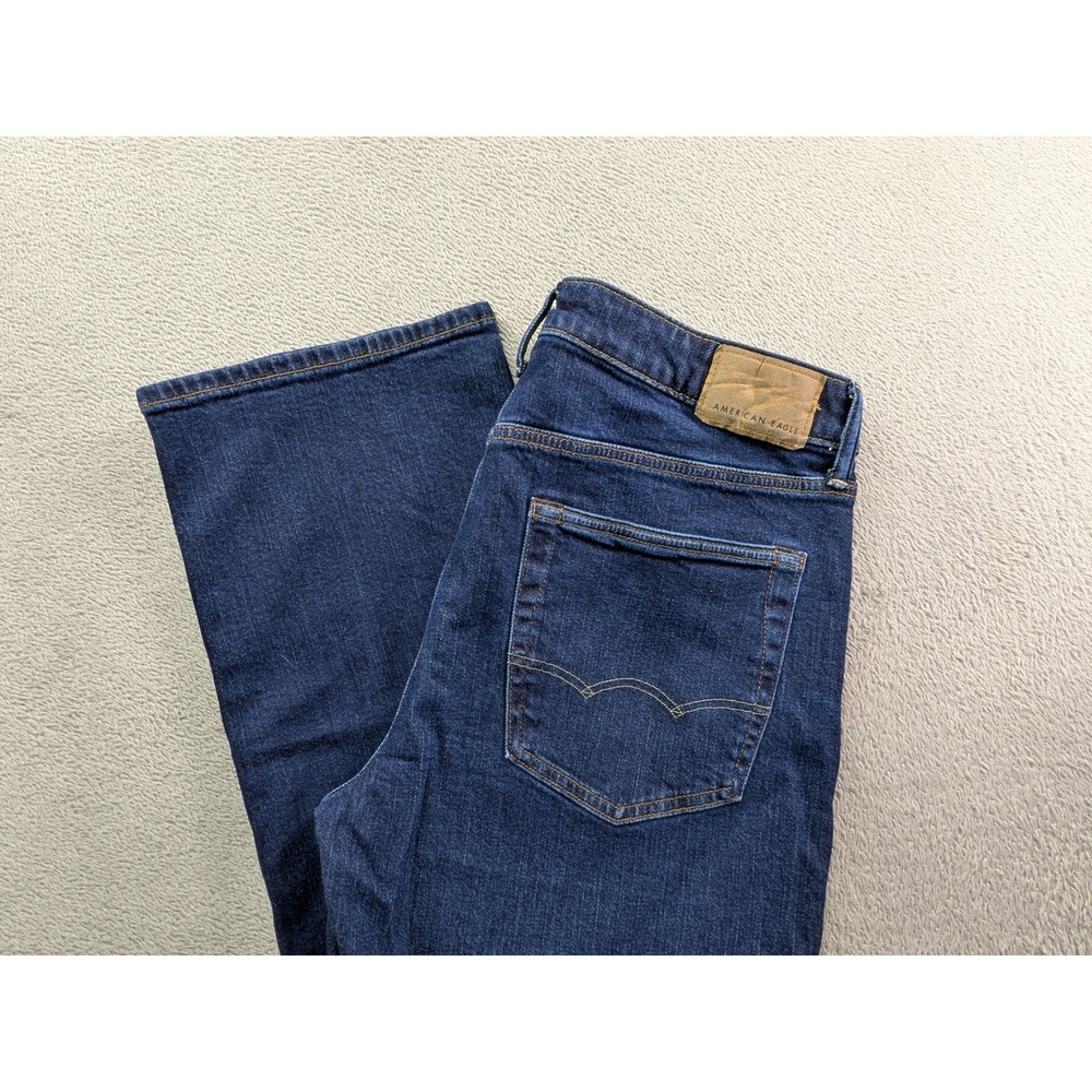 American Eagle Mens 32x30 Original Bootcut Airflex+ Dark Wash Jeans 32 X 30